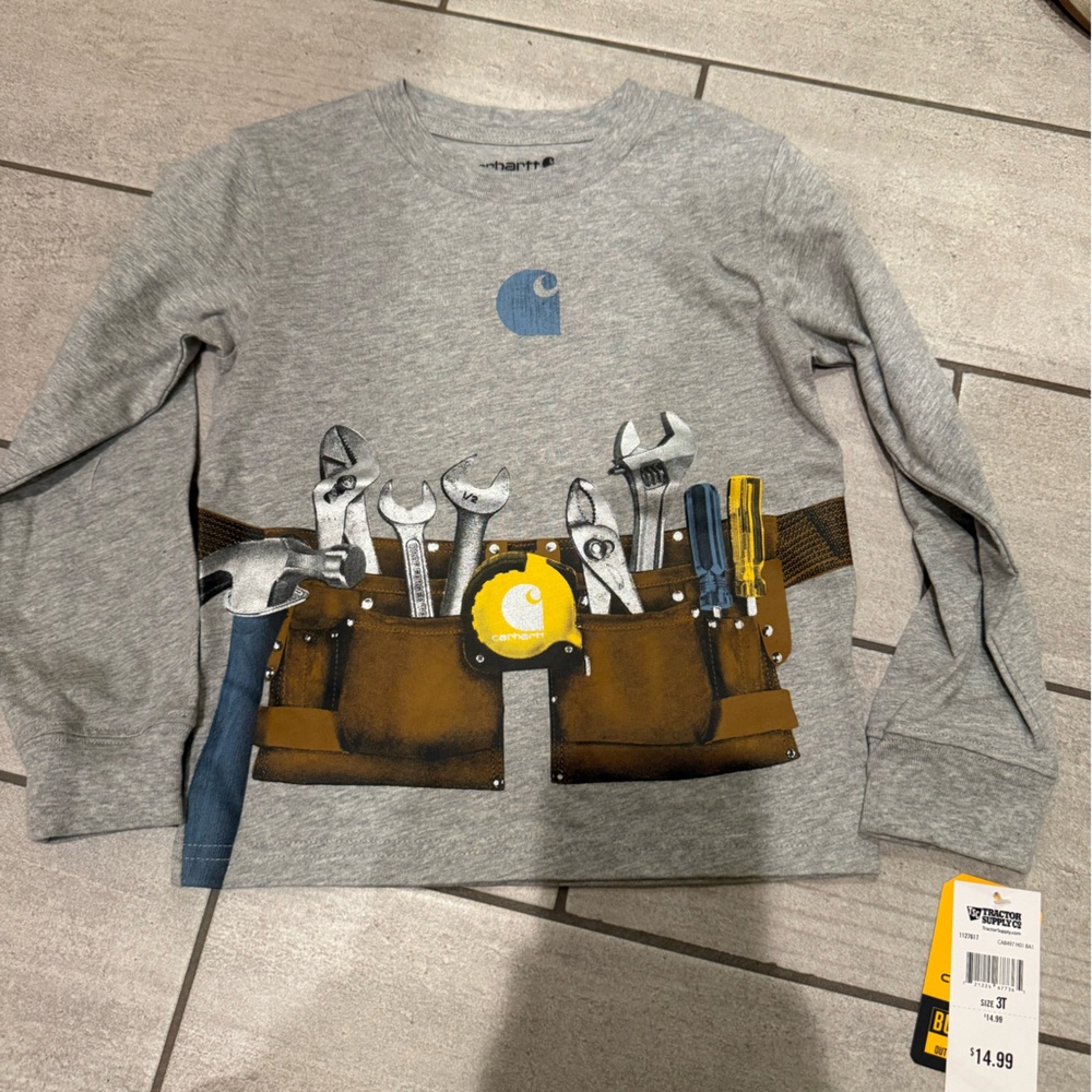 Carhartt Gray Tool Belt Graphic Crewneck shirt